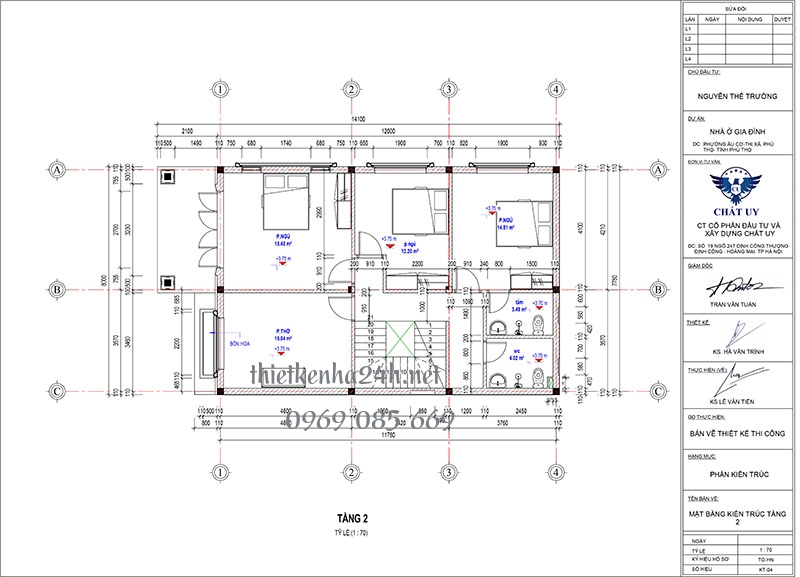 Mặt bằng c&ocirc;ng năng tầng 2&nbsp;