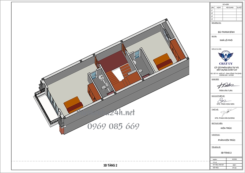 Phối cảnh 3D tầng 2