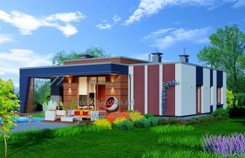 Chiêm ngưỡng toàn bộ vẻ đẹp hài hoà với sự kết hợp màu sắc với các mảng tường độc đáo 