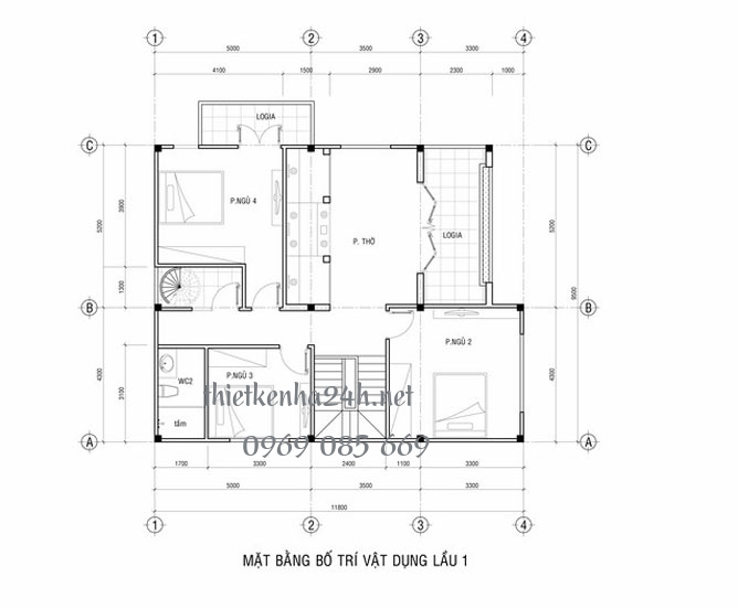 Mặt bằng bố trí công năng tầng 1