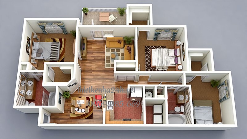 Sự gọn gàng, thoáng mát của mẫu nhà được thiết kế vô cùng tinh tế và hoàn hảo 