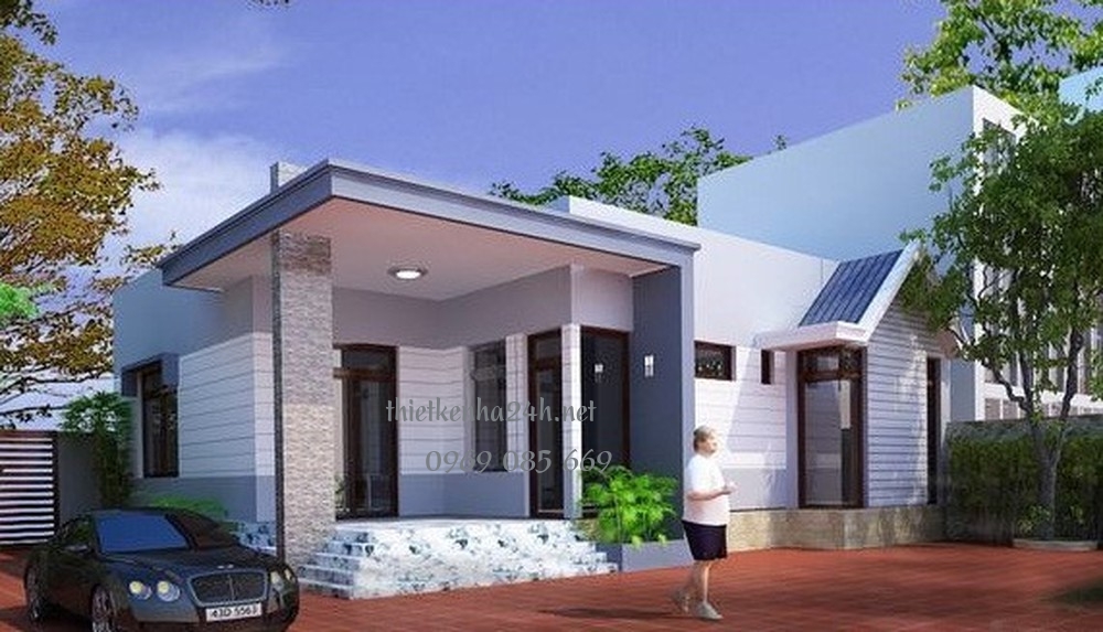 Nhà mái bằng mang đến không gian hiện đại 