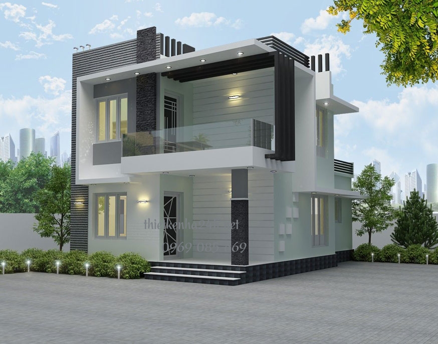 Nhà vuông có tính đối xứng và rất cân bằng 