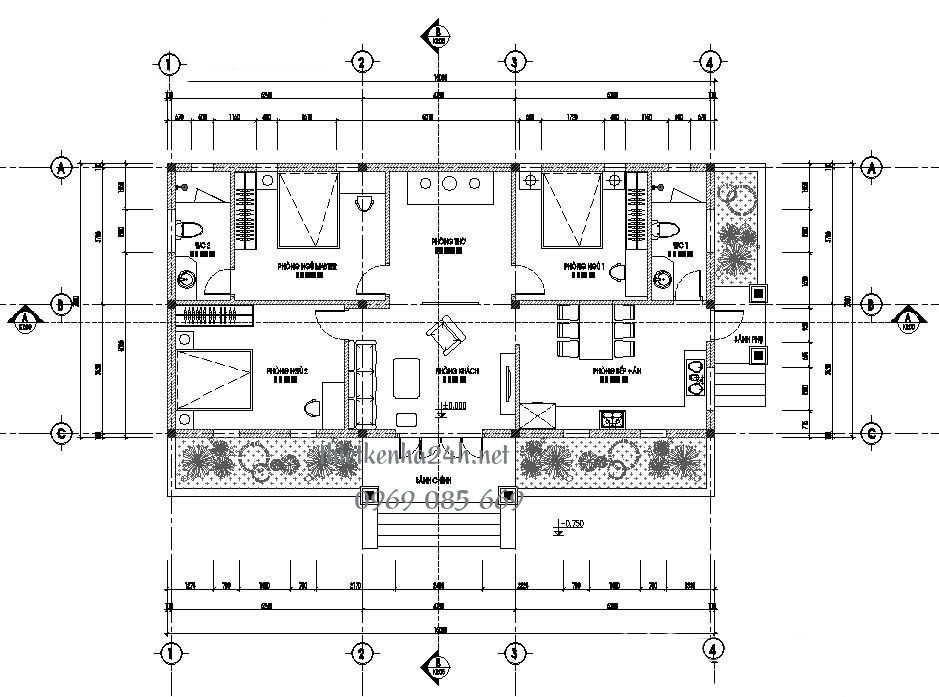 Thiết kế thuận lợi cho việc di chuyển và sắp xếp các phòng chức năng trong ngôi nhà 