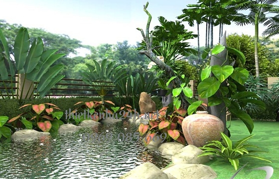 Thiết kế sân vườn theo phong thuỷ 