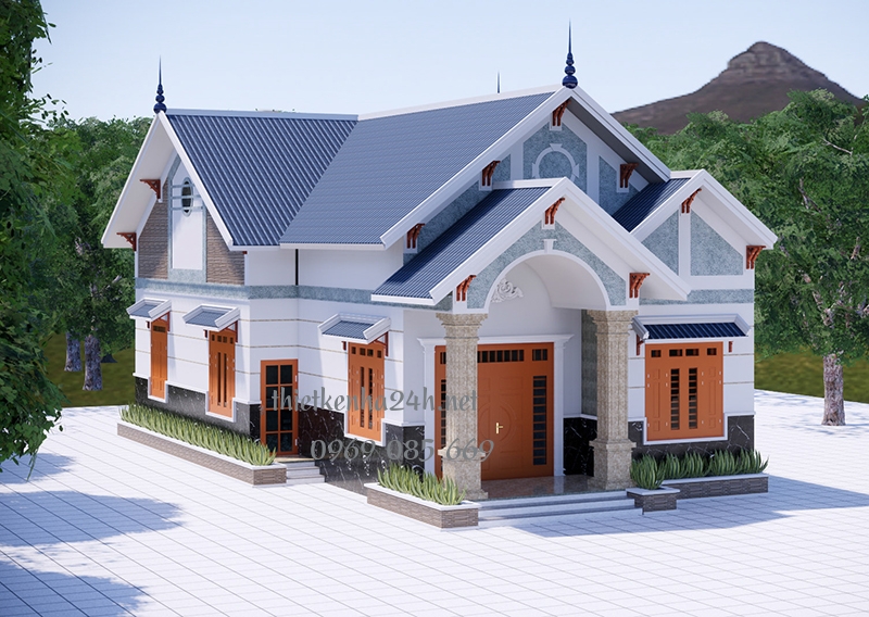 Thiết kế mái thái nổi bật với cấu trúc phức tạp