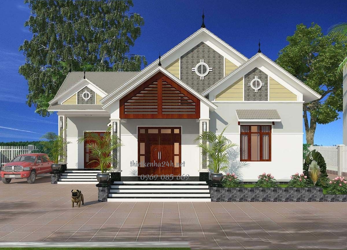 Mẫu mặt tiền nhà cấp 4 đẹp đơn giản, tiết kiệm chi phí 
