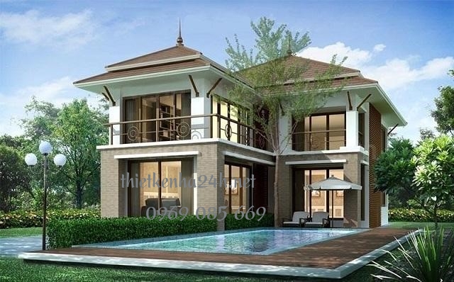 h&igrave;nh ảnh biệt thự 2 tầng đẹp
