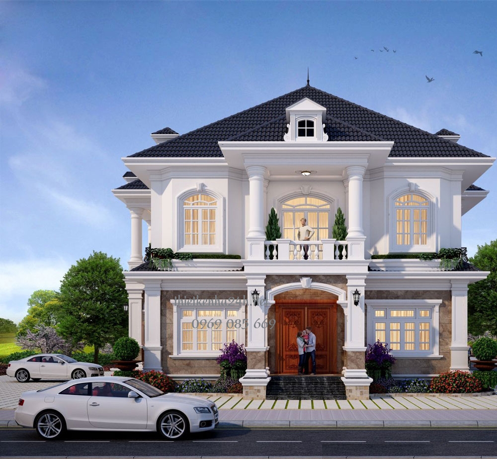 Biệt thự 2 tầng kiểu cổ điển Pháp 