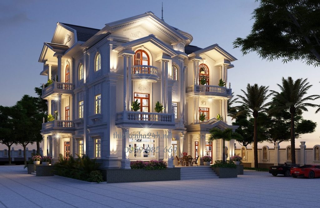 Vẻ đẹp sang trọng và nguy nga của biệt thự 3 tầng cổ điển 