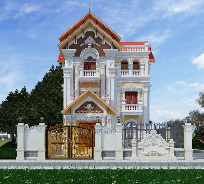 Biệt thự phong cách cổ điển nhẹ nhàng 