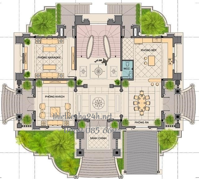 mặt bằng kiến tr&uacute;c t&acirc;n cổ điển