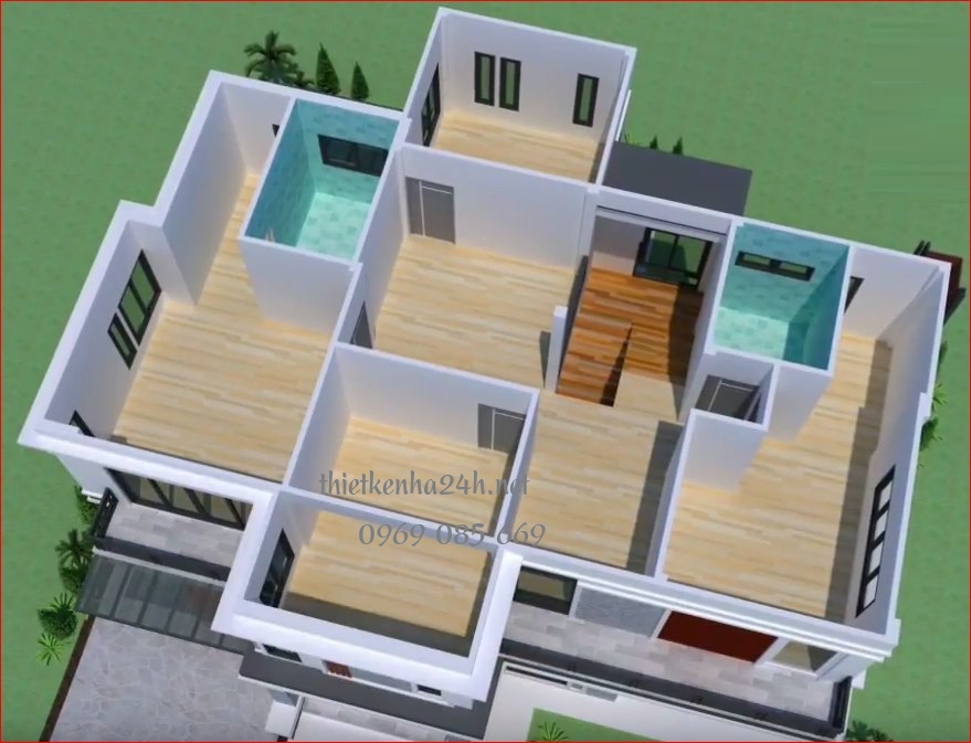Ph&ograve;ng thờ được bố tr&iacute; ở ngay mặt tiền ng&ocirc;i nh&agrave;