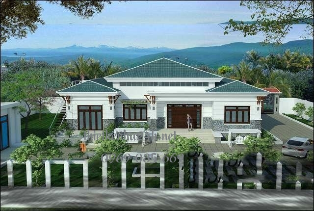 mẫu biệt thự 1 tầng