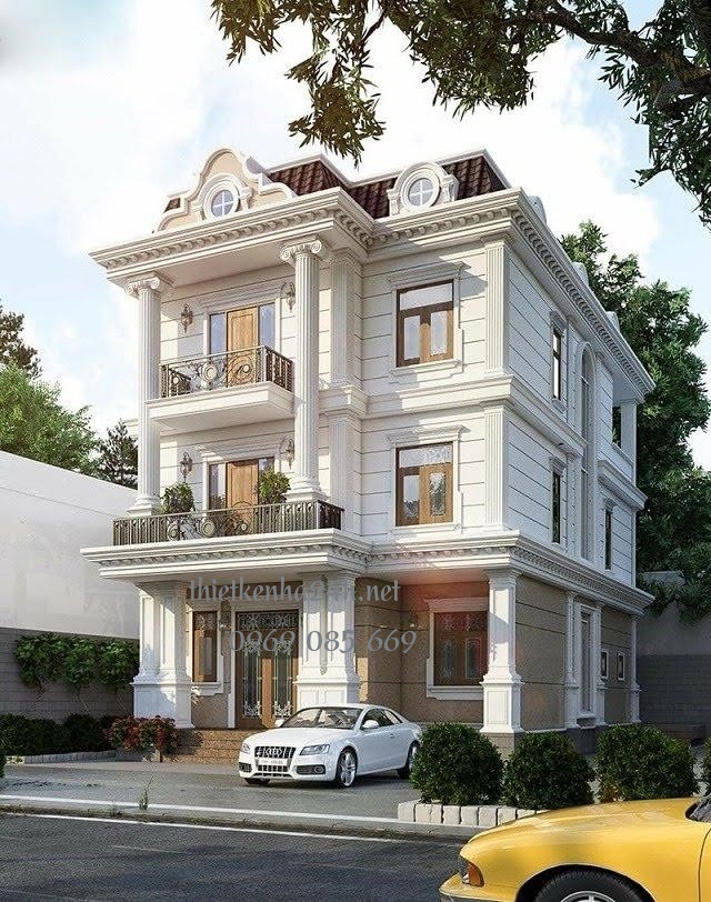 mẫu kiến tr&uacute;c biệt thự 3 tầng đẹp