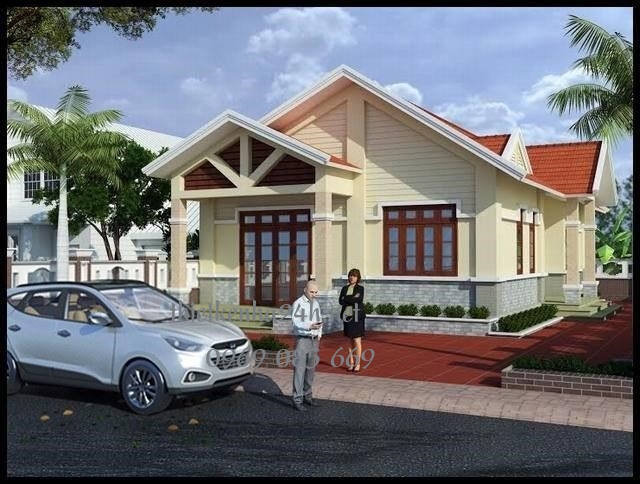 mẫu nh&agrave; phố cấp 4 m&aacute;i th&aacute;i