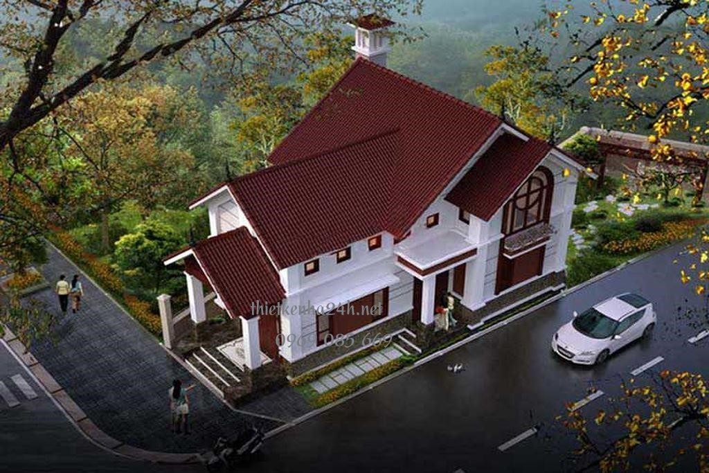 m&atilde;u nh&agrave; phố cấp 4 c&oacute; g&aacute;c lửng