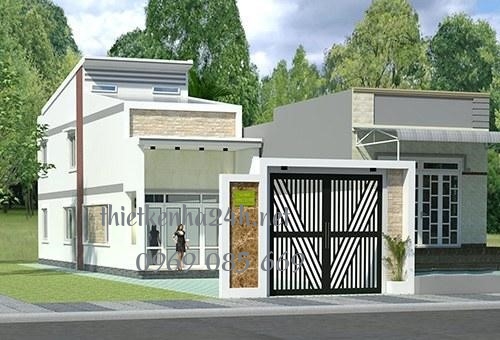 mẫu nh&agrave; phố cấp 4 tiện nghi