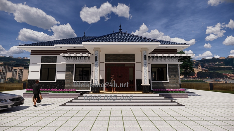 Ng&ocirc;i nh&agrave; thiết kế với 2 cửa ch&iacute;nh&nbsp;