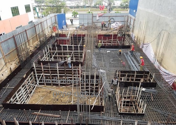 Móng bè là phần chạy dài khắp diện tích công trình