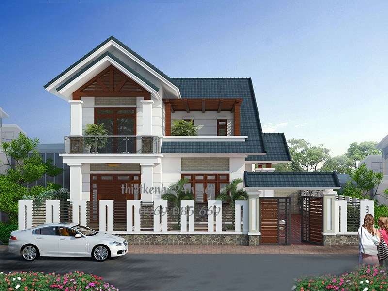 Nhà 2 tầng còn hợp phong thuỷ và giúp cho căn nhà thoáng mát 