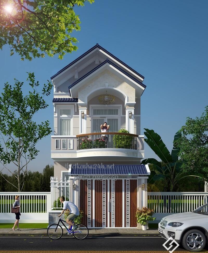 Thiết kế mẫu nhà ống 2 tầng quen thuộc đơn giản với giá 400 triệu đồng 