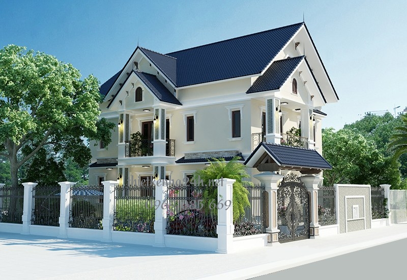 Mẫu biệt thự có 2 mặt tiền đẹp độc đáo 