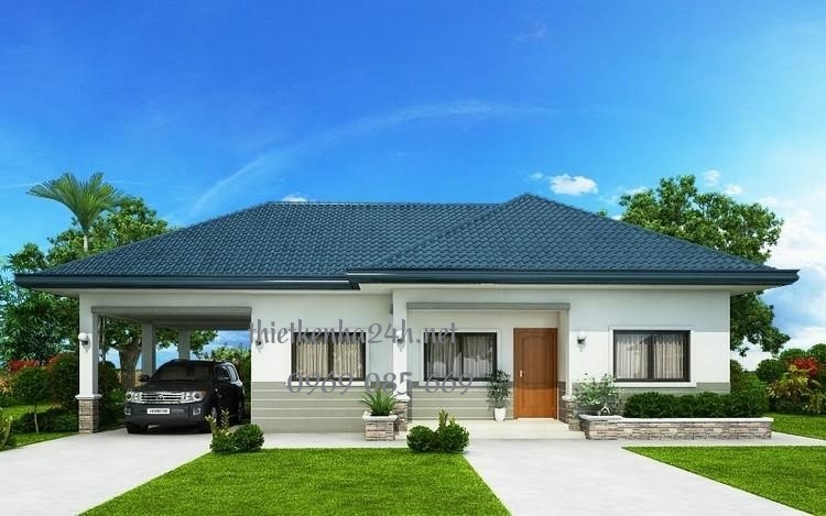 nh&agrave; cấp 4 hiện đại c&oacute; gara