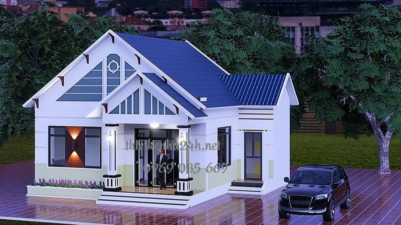 Nh&agrave; m&aacute;i th&aacute;i với tone m&agrave;u s&aacute;ng nh&atilde; nhặn