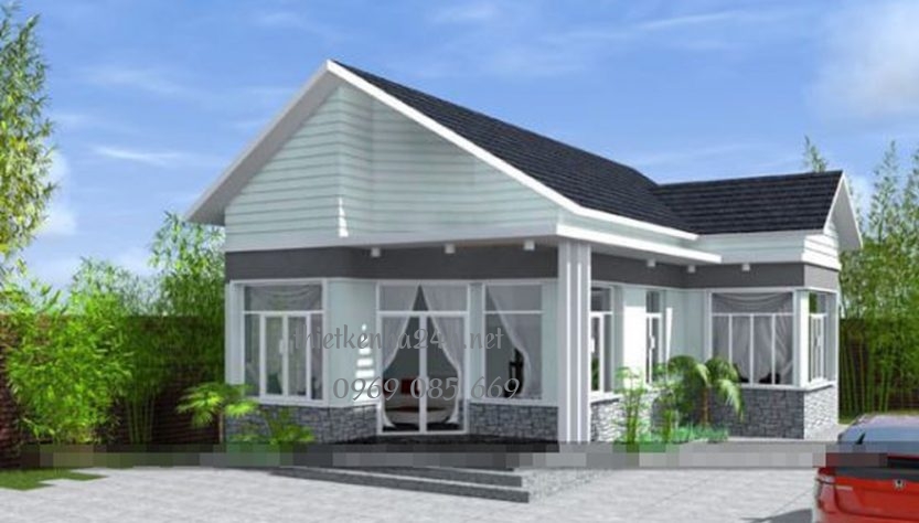 Biệt thự 1 tầng mái thái 