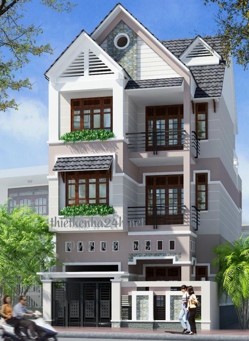 Chiêm ngưỡng vẻ đẹp mặt tiền của ngôi nhà phố với phong cách tân cổ điển khá nổi bật