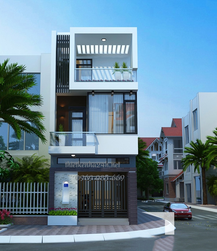Việc sử dụng các ô cửa kính vừa làm cho không gian thêm hiện đại mà còn giúp ánh sáng tự nhiên có thể vào bên trong 