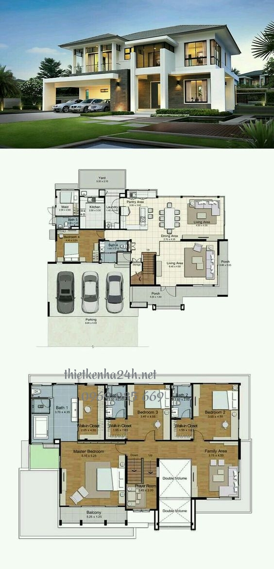 Thiết kế biệt thự 2 tầng mái thái
