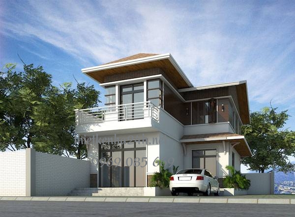 Biệt thự mini 2  tầng đơn giản mà đẹp 