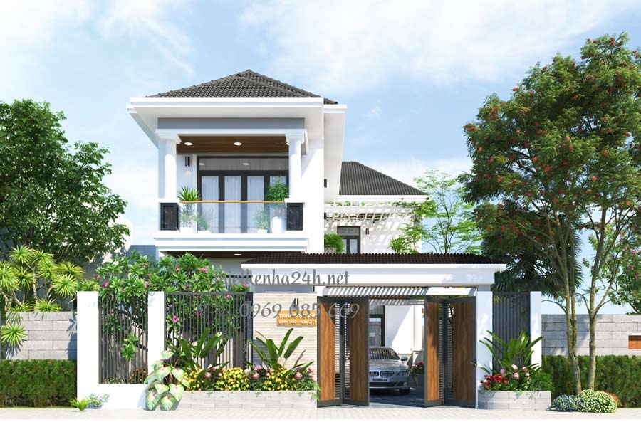 Biệt thự sân vườn chữ L