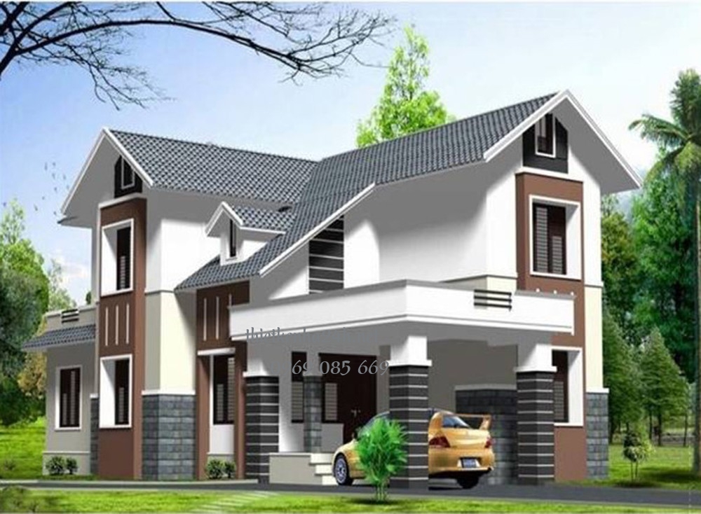 Biệt thự mái thái với thiết kế chữ L quen thuộc 