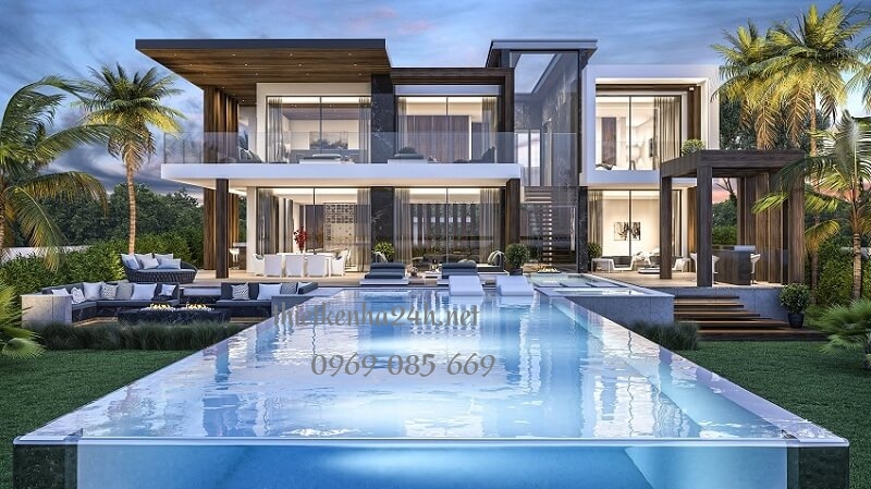Thêm một mẫu biệt thự có hồ bơi ấn tượng 
