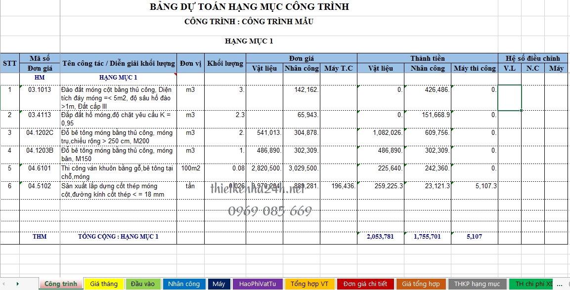 Dự toán xây dựng là tính toán chi phí cần xây dựng công trình