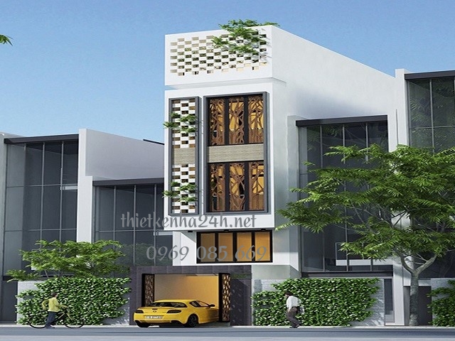 phối cảnh 3d nhà phố hiện đại