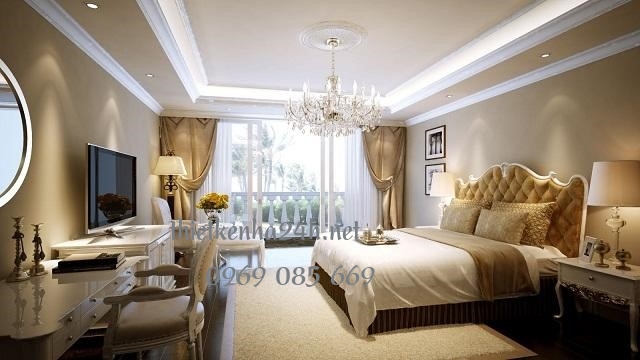 ph&ograve;ng ngủ biệt thự phố đẹp