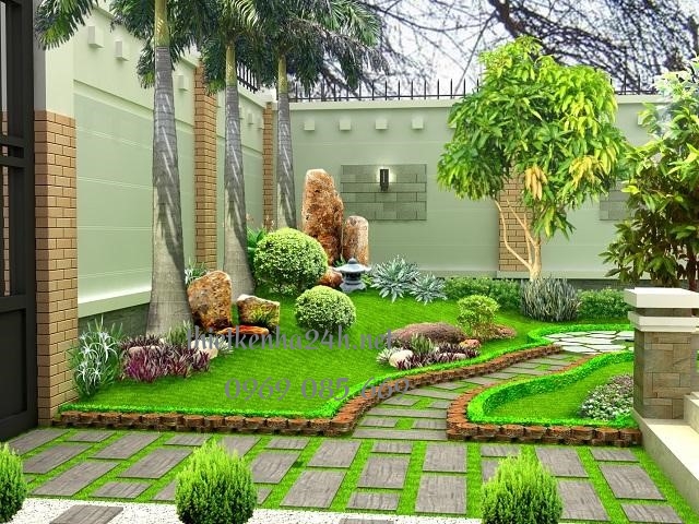 s&acirc;n vườn tiểu cảnh biệt thự đẹp