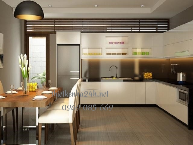 thiết kế bếp nh&agrave; biệt thự