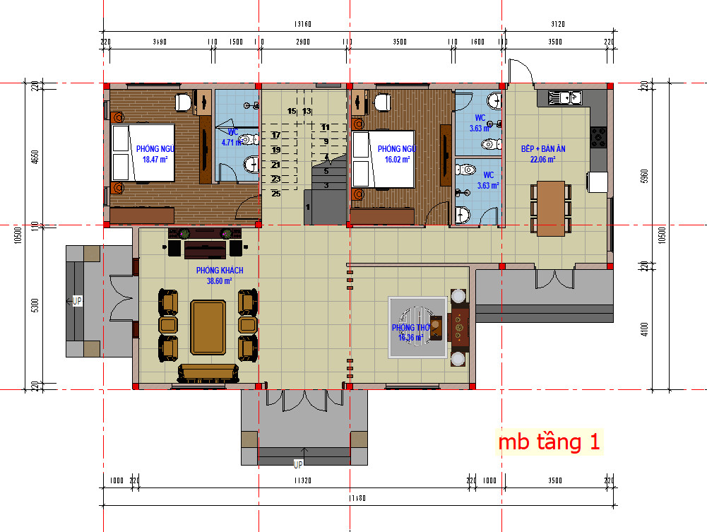 Mặt bằng tầng 1