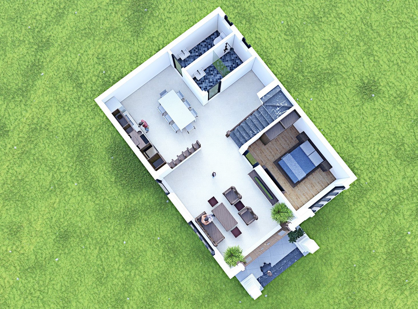 Phối cảnh 3D tầng 1&nbsp;