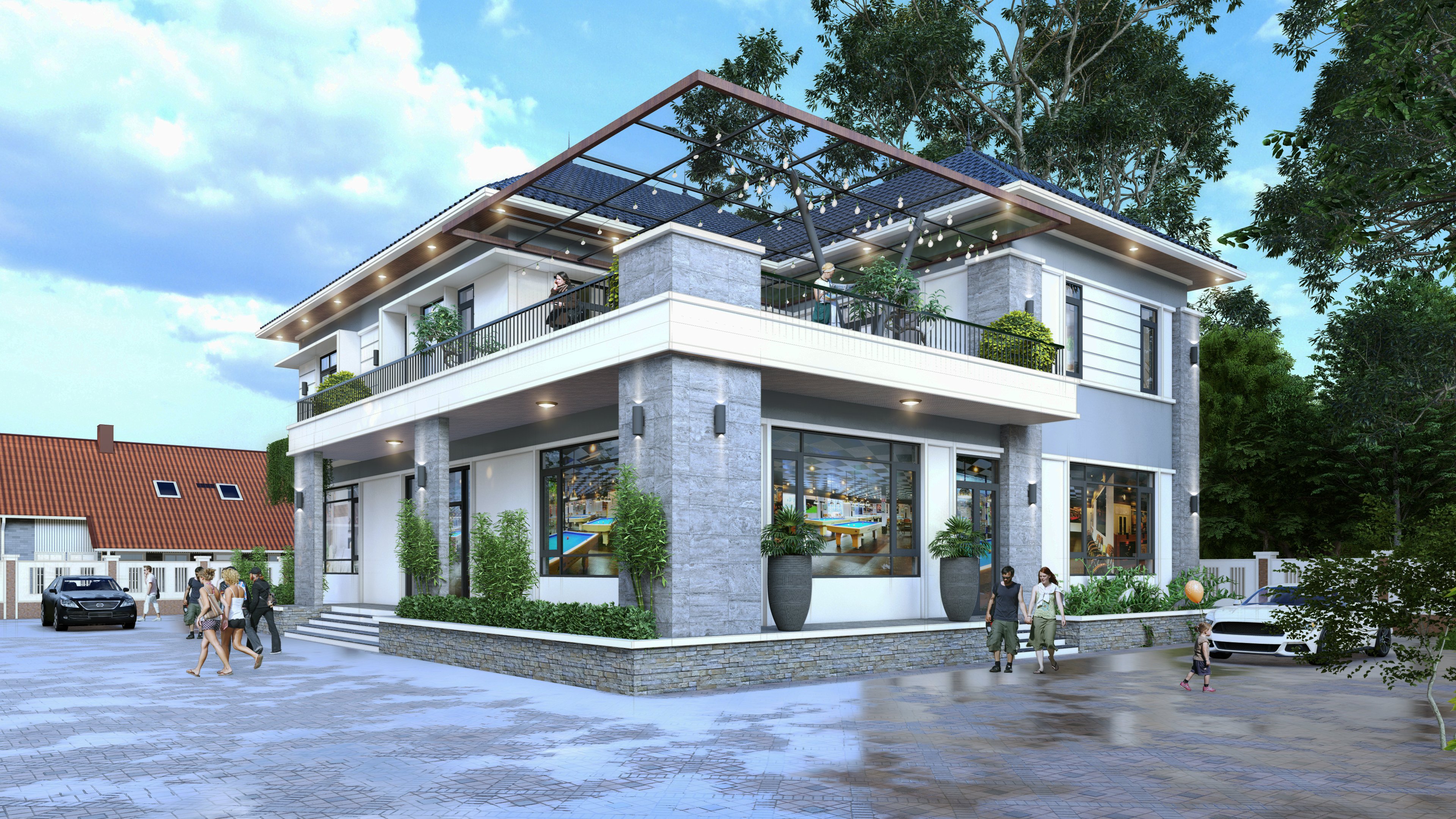 Hệ cửa k&iacute;nh gi&uacute;p cho c&ocirc;ng tr&igrave;nh tận dụng được tối đa nguồn s&aacute;ng tự nhi&ecirc;n&nbsp;